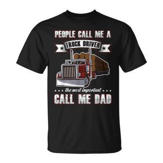 Proud Trucker Dad Truck Driver For Father's Day T-Shirt - Monsterry CA