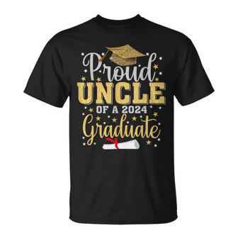 Proud Uncle Of A 2024 Graduate Graduation Family T-Shirt - Monsterry DE