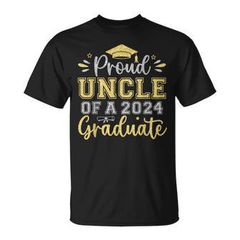 Proud Uncle Of A 2024 Graduate Senior Graduation Men T-Shirt - Monsterry DE