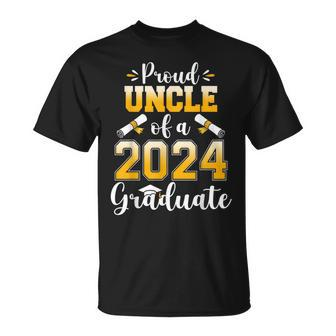 Proud Uncle Of A Class Of 2024 Graduate Senior Graduation T-Shirt - Seseable
