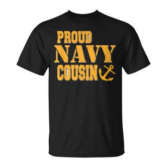 Proud Us Navy Cousin Military Pride T-Shirt - Monsterry