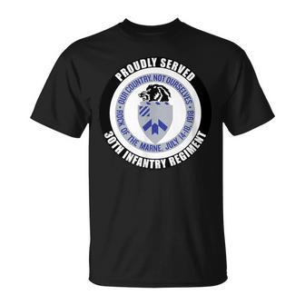 Proudly Served 30Th Infantry Regiment Army Veteran Military T-Shirt - Monsterry UK