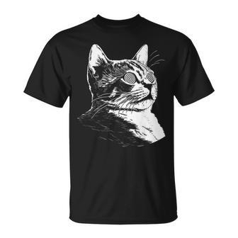 Psychedelic Cat Festival Edm Trippy Illusion Kitty Rave Cats T-Shirt - Monsterry AU