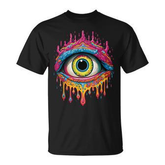 Psychedelic Third Eye Trippy Colorful Hippie Psychonaut T-Shirt - Monsterry UK