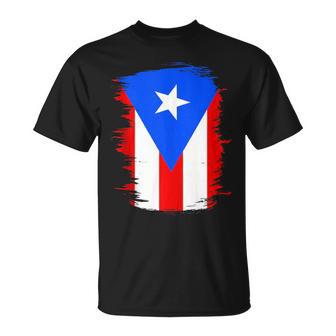 Puerto Rican Flag Puerto Rico Boricua Brush Stroke Pride T-Shirt - Monsterry UK