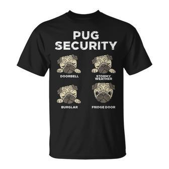 Pug Security Animal Pet Dog Lover Owner T-Shirt | Mazezy UK