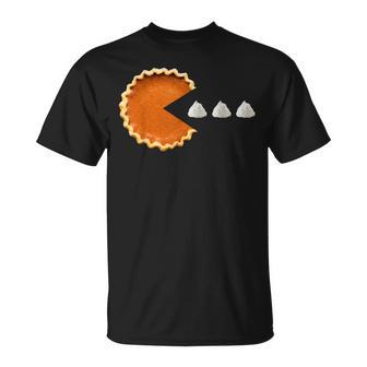 Pumpkin Pie Whipped Cream Video Game Thanksgiving T-Shirt - Monsterry