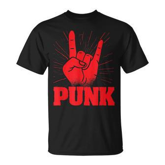 Punk Mohawk Punk Rocker Punker Black T-Shirt - Seseable