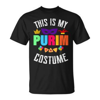 This Is My Purim Costume Purim Jewish Holiday Festival Jew T-Shirt | Mazezy DE