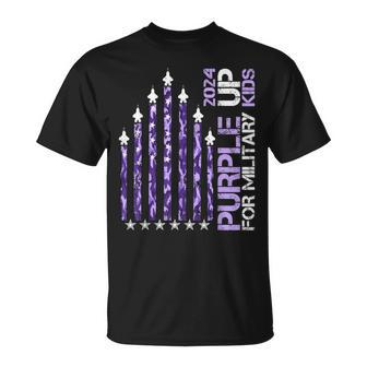 Purple Up Month Of Military Child Usa Ocp Camo Flag 2024 T-Shirt - Monsterry CA