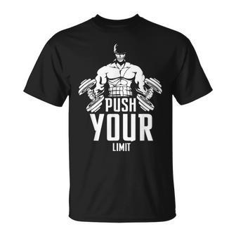 Push Your Limit Gym Motivation Cotton Adult & Youth T-Shirt - Monsterry DE