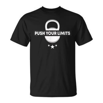 Push Your Limits Kettlebell Gym Workout T-Shirt - Monsterry UK
