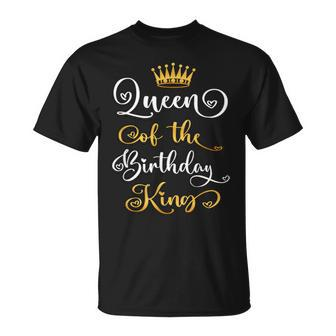 Queen Of The Birthday King Bday Party T-Shirt | Mazezy