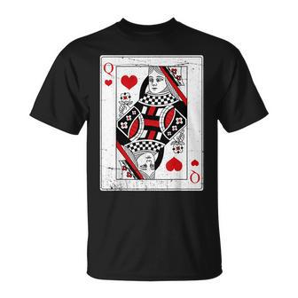 Queen Of Hearts Valentines Day Cool V-Day Couple Matching T-Shirt - Seseable