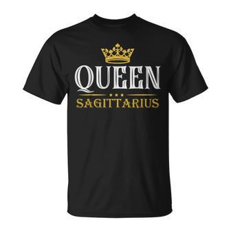 Queen Sagittarius Zodiac Birthday For Dad Grandpa T-Shirt - Monsterry UK