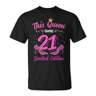 This Queen Turns 21 Girl 21St Birthday T-Shirt - Thegiftio UK