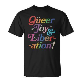 Queer Joy Liberation Bisexual Subtle Lesbian Sapphic Pride T-Shirt - Monsterry CA
