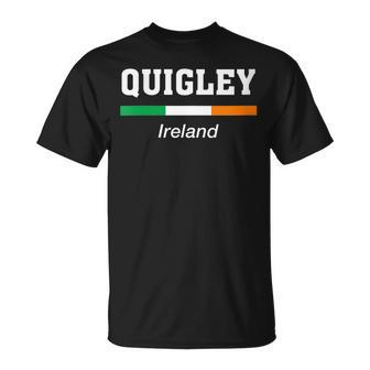 Quigley Irish Name Ireland Flag Emblem T-Shirt - Monsterry DE