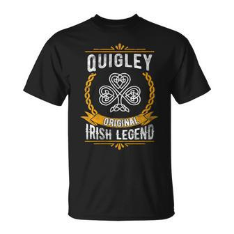 Quigley Irish Name Vintage Ireland Family Surname T-Shirt - Monsterry UK