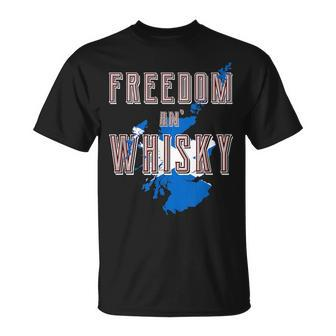 Rabbie Burns Quote Freedom Whisky Scottish Colors Map Flag T-Shirt - Monsterry UK