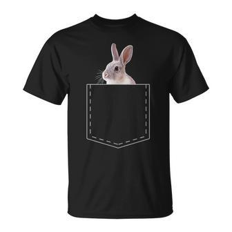 Rabbit Owner Cute Pocket Bunny For Women T-Shirt - Thegiftio UK
