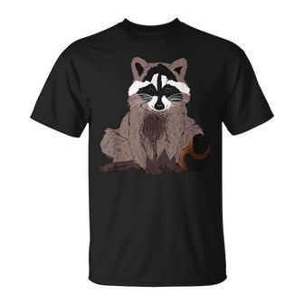 Raccoon With Face Like Bears Raccoons And To Smile T-Shirt - Monsterry DE