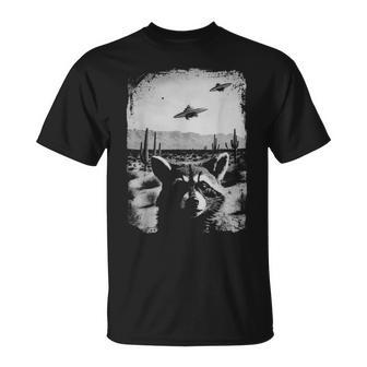 Raccoon-Graphik T-Shirt Schwarz-Weiß, Natur-& Flugzeugdesign - Seseable