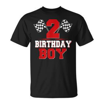 Race Car 2Nd Birthday Boy 2 Toddler Racing Car Driver T-Shirt - Monsterry AU