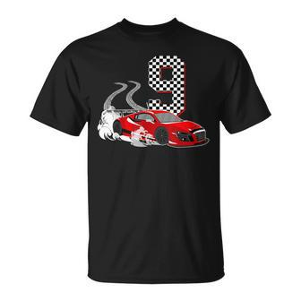 Race Car 9 Years Old Racing Car 9Th Birthday Racecar Boys T-Shirt - Monsterry UK