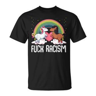 Racism Unicorn Anti Racism T-Shirt - Seseable