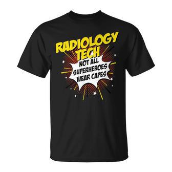 Radiology Tech Superhero Comic Idea T-Shirt - Monsterry DE