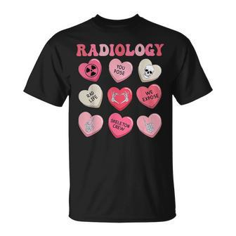 Radiology Technologist Xray Tech Candy Heart Valentine's Day T-Shirt | Mazezy