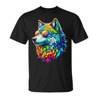 Rainbow Gay Pride Wolf Lesbian Lgbtq Wolves T-Shirt - Monsterry AU