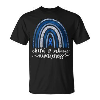 Rainbow National Child Abuse Prevention Month Awareness 2024 T-Shirt - Seseable