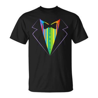 Rainbow Tux Cute Lgbtq Gay Pride Month T-Shirt - Monsterry