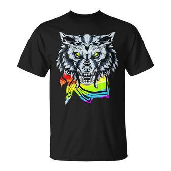 Rainbow Wolf Lgbt Gay Pride Wolf T-Shirt - Monsterry CA