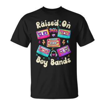 Raised On 90S Boy Bands Cassette Tape Retro T-Shirt - Monsterry UK