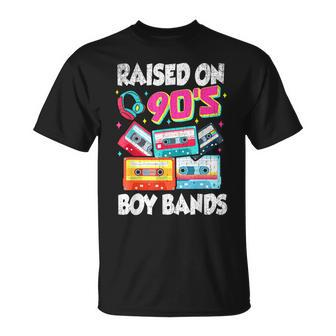 Raised On 90S Boy Bands Cassette Tape Retro T-Shirt - Seseable