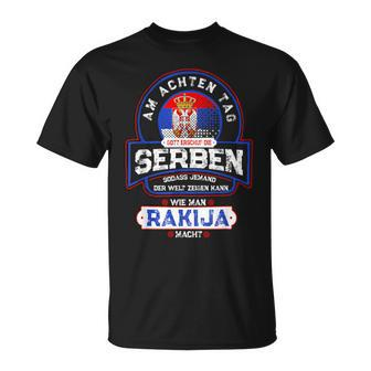 Rakija And Serben Srbija T-Shirt - Seseable