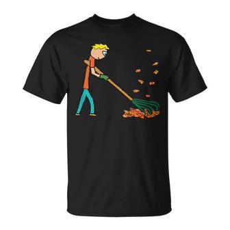 Raking Autumn Leaves T-Shirt - Thegiftio UK