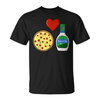 Ranch Dressing Pizza Lover Foodie Condiment Sauce T-Shirt - Monsterry