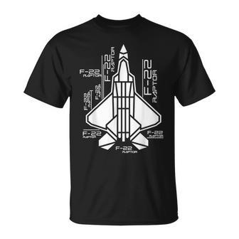 Raptor Airplane F-22 Jet Fighter Souvenir And Fighter Jet T-Shirt - Monsterry DE