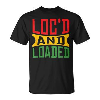 Rasta Hair Locs Loc'd And Loaded Rastafari Dreadlocks T-Shirt - Monsterry CA