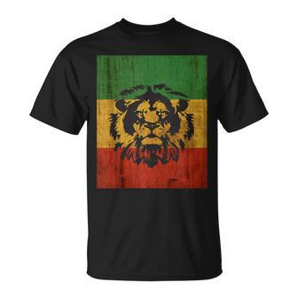 Rasta Reggae Lion Flag Jamaica For Rastafari Lover T-Shirt - Monsterry CA