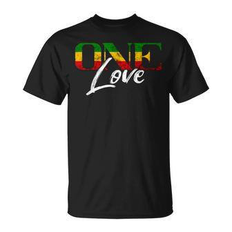 Rastafari One Love Reggae Roots Jamaica Rasta Reggae T-Shirt - Thegiftio UK