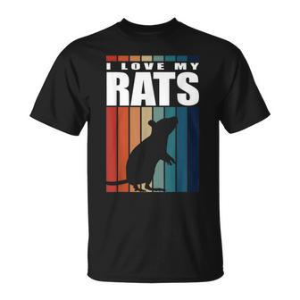 Rats Vintage Stripes Sweet Saying For Rat Holder T-Shirt - Seseable