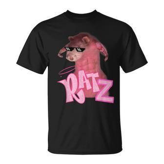 Ratz Gangster Mouse Pink Rat Memes Muscle Ratz T-Shirt - Monsterry DE