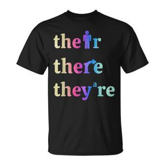 There Their They're English Grammar Teacher T-Shirt - Monsterry