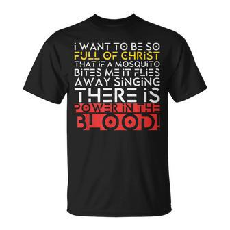 There Is Power In The Blood Religious Faith Prayer T-Shirt - Monsterry CA