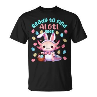 Ready To Find Alotl Eggs Cute Easter Axolotl Kawaii Anime T-Shirt - Seseable